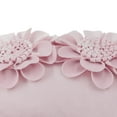thumbnail image 5 of JWH 3D Handmade Aesthetic Decorative Velvet Flower Accent Pillow Case for Room Decor Gift 12x20inch in Light Pink, 5 of 8