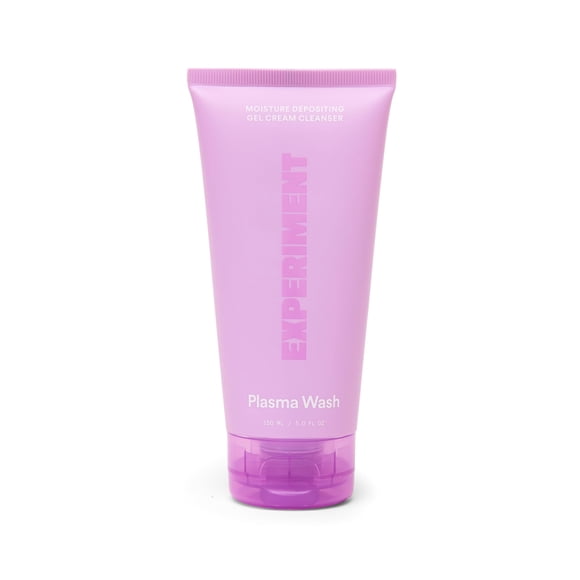 Limpiador en crema de gel depositador de humedad Plasma Wash - Barrera hidratante que restaura y no pela el lavado facial de baja espuma con glicerina y aceite de jojoba 5.0 FL OZ - Suave para todo ti