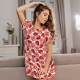 thumbnail image 3 of Naloa Cute Strawberry Print Women Nightgowns,Womens Loungewear,Short Sleeve Sleepwear,Comfy Ladies Nightdress, 3 of 6