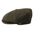 thumbnail image 5 of Men's Herringbone Wool Blend Tweed Newsboy Ivy Cap Snap Brim Gatsby Hat, 5 of 10
