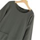 thumbnail image 5 of Gibobby Vestido de verano casual para mujer Vestido casual retro literario sólido de manga larga con cuello en O para mujer con bolsillos(Verdemilitary,G), 5 of 5