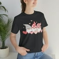 thumbnail image 4 of Valentines Day Shirts for Women Cute Gnomes T-Shirt Heart Printed Shirt, 4 of 4