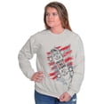 thumbnail image 3 of United We Stand American Skateboarder Unisex Plus Fleece Graphic Sweatshirt Brisco Brands 2X, 3 of 6