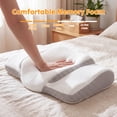 thumbnail image 2 of EDX King Size Square Cervical Pillows Memory Foam Double-Sided Pillow for Neck Pain Relief- Removable Cover,White and Gray, 2 of 4