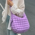 thumbnail image 2 of Quilted Tote Bag for Women Lightweight Shoulder Bag Large Capacity Winter Fashion Hobo Bag, 2 of 4