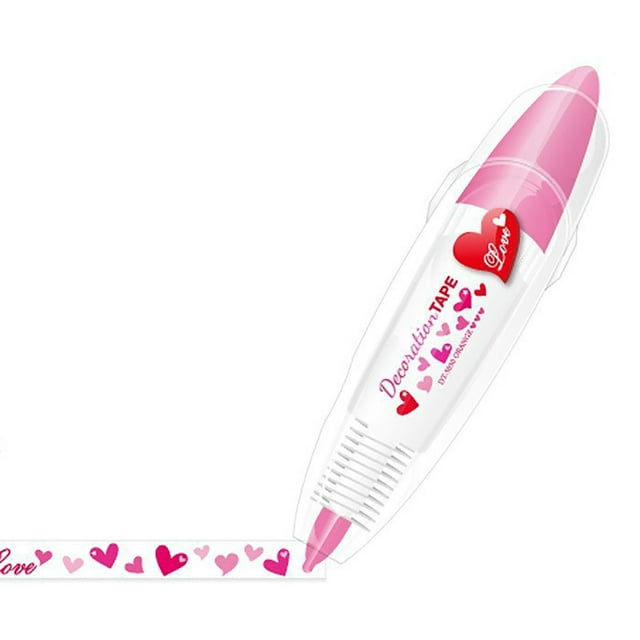 Press Lace Correction Tape Pen | Cute Animal Design Decorative Tape for Journals & DIY Crafts | Infinite Ink System | Transparent Correction & Decorative Tool