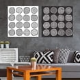 thumbnail image 2 of wall26 Black and White Modern Abstract Tree Ring Canvas Wall Art, 12"x12" (2 Panels), 2 of 4