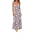 thumbnail image 2 of Bnwani Summer Dresses for Women,Womens Dresses,Printed,V-Neck,Floral,Sleeveless,Multicolor,M, 2 of 7