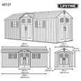 thumbnail image 4 of Lifetime Outdoor Storage Shed, 20 ft x 8 ft With Dual Side Entry, 4 of 8