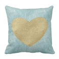 thumbnail image 1 of RYLABLUE Chic Bleu Bonheur Or Taie d'Oreiller 16x16 Pouces, 1 of 1