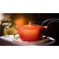 thumbnail image 3 of Cocotte Le Creuset Signature de 4,5 qt Flamme Dorée, 3 of 6