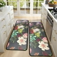 thumbnail image 4 of Kitchen Rugs Sets Of 2,Pioneer Flower Floral Print Pattern Anti Fatigue Kitchen Mat Rugs Non Slip Washable,Decorative Kitchen Floor Mats for Kitchen,Sink,Laundry,17"x47"+17"x47", 4 of 5