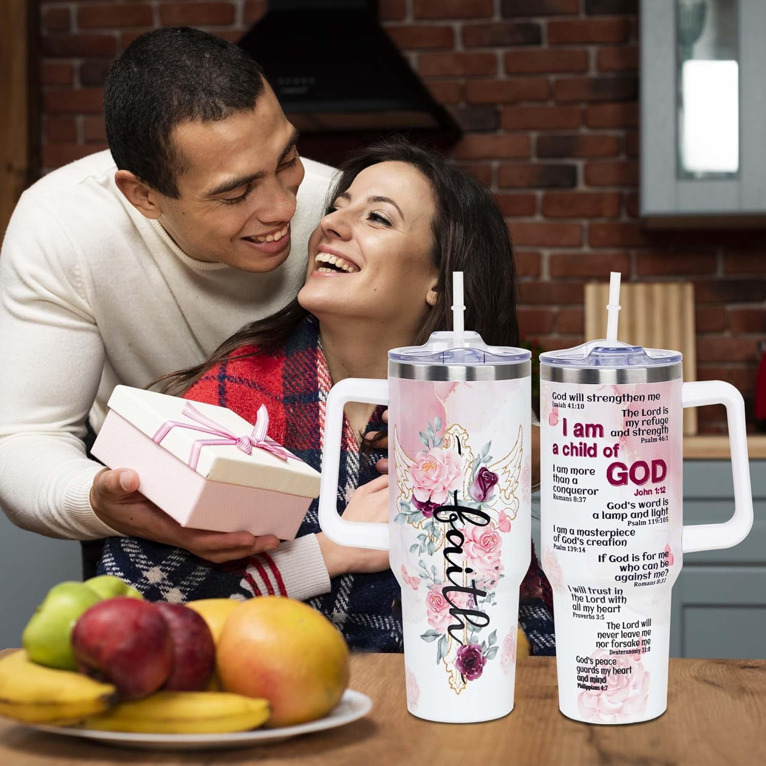 Christian 40 OZ Tumbler, Christian Gifts For Women Faith, Mother's Day, Birthday, Christmas Gifts for Women, Inspirational, Religious Gifts For Mom, Friend, Sister, Grandma, I Am A Child of God Cup