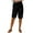Black#1, variant on LEBONYARD Women's Casual Capris High Waisted,Women Summer Casual Elastic Waist Solid Color Pocket Capris Sky Blue M