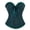 Dark Green, variant on Women's Corset TopsRenaissance Corset Bustier Floral Trim Shapewear Halloween Outfits For Party Club Stage Red S