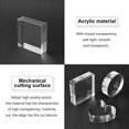 thumbnail image 3 of Clear Polished Acrylic Square Display Block 3x3x1inch Ring Showcase Display Holder Solid Acrylic Cube Jewelry Display Stands Clear Acrylic Blocks, 3 of 8