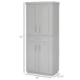 thumbnail image 2 of Resenkos Kitchen Pantry,Modern Kitchen Pantry Freestanding Cabinet Cupboard with Doors and Drawer, Adjustable Shelving, Grey, 2 of 5