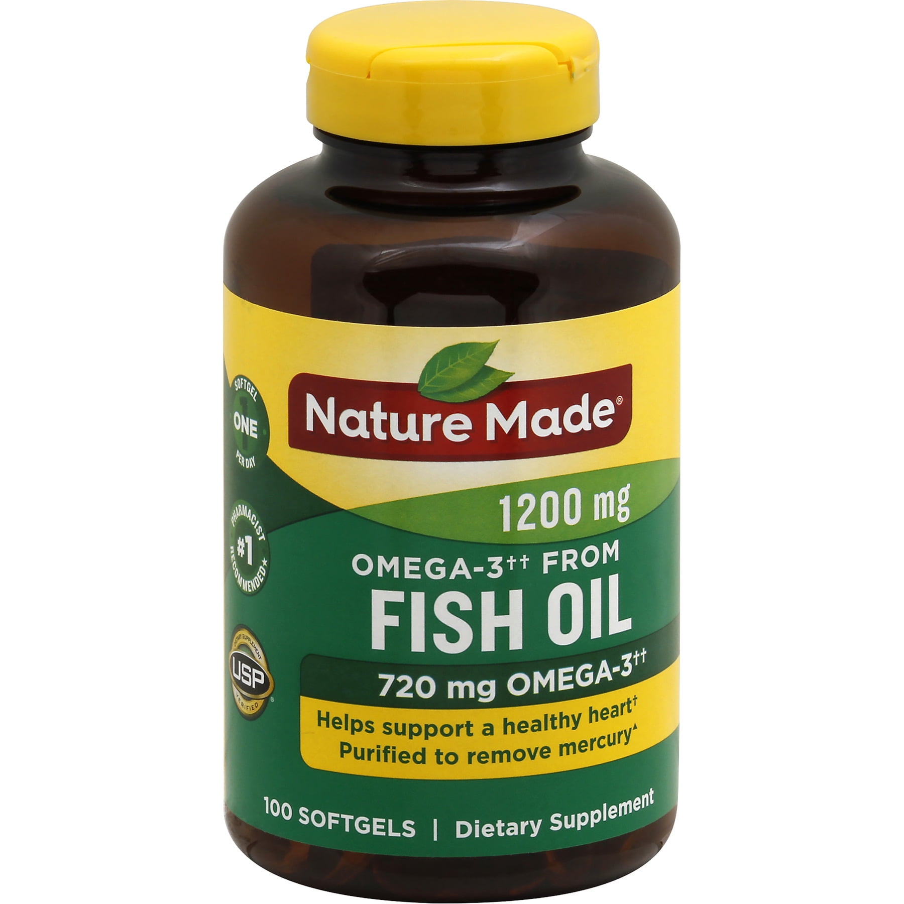 Nature Made One Per Day Fish Oil 1200 mg, 100 Count - Walmart.com