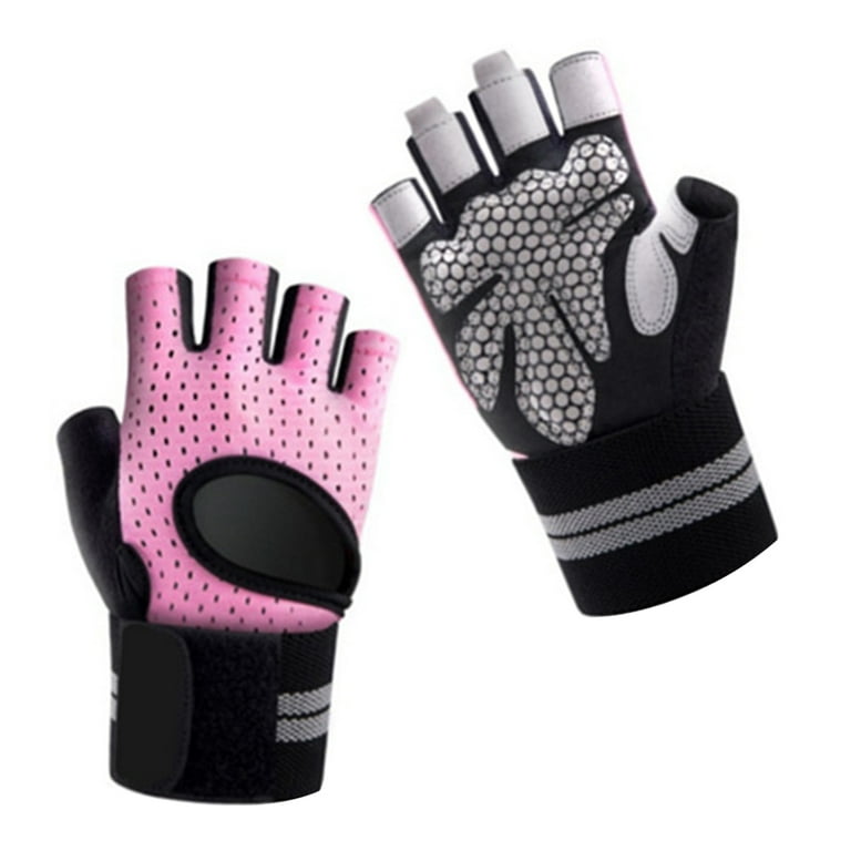Weightlifting Gym Workout Gloves with Wrist Wrap Support for Men Women Full Palm Protection for Weightlifting Training Fitness Hanging Pull ups