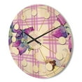 thumbnail image 3 of Designart 'Botanical Floral Retro VII' Mid-Century Modern Wood Wall Clock, 3 of 5