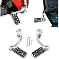 Kojem 1.25" 32 mm Motorcycle Long Angled Adjustable Highway Foot Pegs Peg Mount for Harley Davidson Road King Street Glide Honda Kawasaki Suzuki Yamaha Highway Foot Pegs Pedal - Long Angled