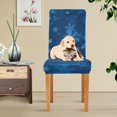 thumbnail image 6 of Christmas Blue Snowflake Dining Room Chair Covers Set of 4,Stretchable Removable Washable Spandex Kitchen Chair Protector Slipcovers for Restaurant,Hotel,Ceremony,Christmas,Festival Decoration, 6 of 6