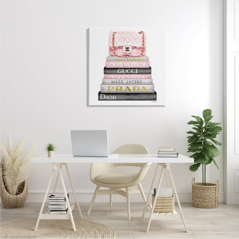 Stupell Home Decor Collection Watercolor High Fashion Bookstack