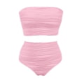 thumbnail image 4 of Riforla Womens Swimsuits Tankini Swimwear Set for Beach with Removable Straps and Pattern Design Two Piece Comfortable Bathing Suits for Women Pink XXL, 4 of 5
