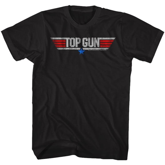 Top Gun Logo Black Adult T-Shirt 5Xl