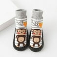 thumbnail image 2 of EnJoCho Children Toddler Autumn and Winter Boys and Girls Floor Sports Shoes and Socks Shoes Flat Sole Non Slip Warm Comfortable Cartoon Monkey Pattern Toddler Unisex Casual Indoor Outdoor Wear, 2 of 4