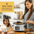 thumbnail image 6 of 4 Quart Travel Proof Cook and Carry Programmable Slow Cooker with Locking Lid, Convenient Handles, and Digital Display, Stainless Steel, 6 of 8