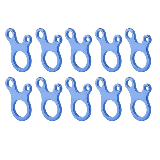 Tensor de cuerda de 3 agujeros, ajustadores de ajuste de cable de línea Guy para tienda de campaña, senderismo, mochilero, actividad al aire libre, azul