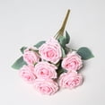 thumbnail image 6 of karymi Artificial Rose Flowers Bouquet - 7 Heads Realistic Fake Roses with Stems and Leaves for Wedding Bouquets Centerpieces Party Home Office and DIY Floral Arr Gifts for Men, 6 of 8