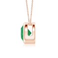 thumbnail image 2 of ANGARA Natural Bezel-Set Round 1.2 ct Emerald Solitaire Pendant in 14K Rose Gold for Women (Size-7mm) | May Birthstone, Birthday, Anniversary, Jewelry Gift for Women | Natural Emerald Necklace, 2 of 10