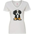 thumbnail image 3 of Inktastic Bernese Mountain Dog Women's V-Neck T-Shirt, 3 of 5
