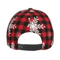 thumbnail image 6 of Balery Baseball Cap Adjustable Size for Running Workouts and Outdoor Activities All Seasons Dad Hat(Snowflakes On A Buffalo Plaid), 6 of 8
