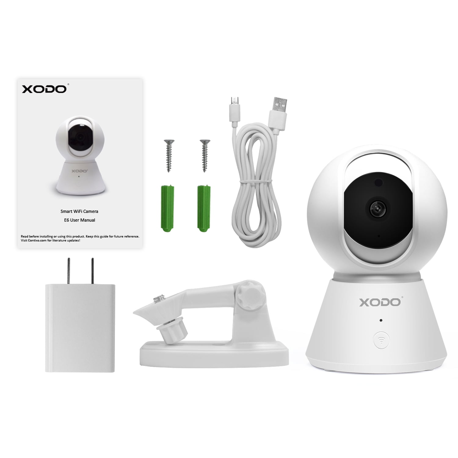 XODO WiFi 1080p HD Home Security Camera System, Indoor Wireless Camera with Night Vision & 2-Way Audio, White