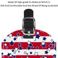 thumbnail image 4 of Square 2Pack PU Leather Stars Stripes USA Flag Cruise Luggage Tag with Privacy Cover and Name ID Tag for Travel Handbags Backpacks Luggage Tags, 4 of 6
