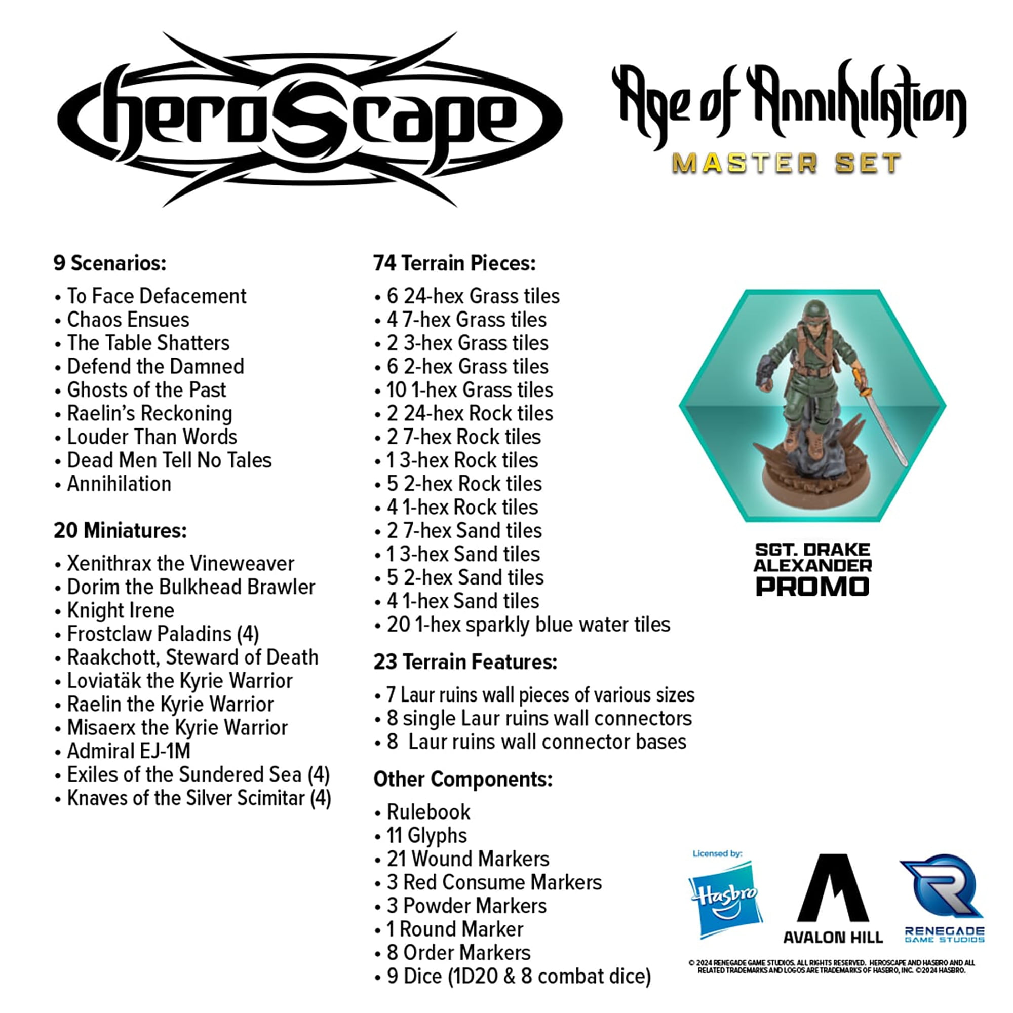 Renegade Game Studios: Heroscape - Age of Annihilation Master Set - Terrain Tile & Miniatures Game, Strategy Valhalla Battles, Age 14+, 2 Player