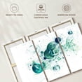 thumbnail image 6 of Elephant Stock Abstract Bubble Wall Art - Horizontal Multi Panel Canvas - Living Room Wall Decor - Abstract Multi Panel - White And Teal Decor - 57" x 36", 6 of 8