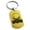 Gold, variant on Stainless Steel Biohazard Death Skull Engraved Dog Tag Keychain Keyring