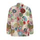 thumbnail image 5 of Camisa con estampado de botones con cuello en V de primavera y otoño para mujer Top suelto informal Pompotops  FGAJ15580, 5 of 5