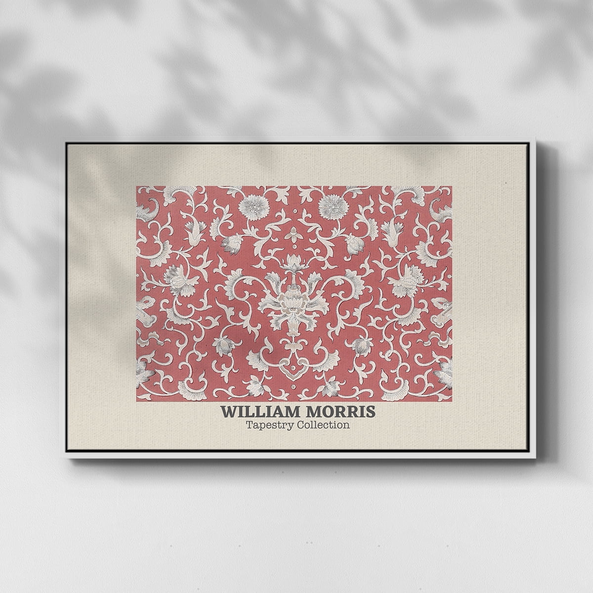 Vintage Abstract Print-LI Framed in White Wood Gallery Wrapped Canvas 17 in. x 25 in.