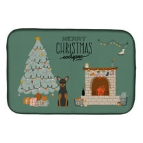Manchester Terrier Christmas Everyone Dish Drying Mat
