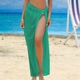 thumbnail image 2 of DHFJKG Women Chiffon Sarong Wrap Skirt Side Slit Beach Cover Up Summer Floor Length Vacation Resort Stylish Skirt, 2 of 3