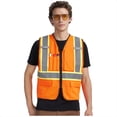 thumbnail image 5 of Chaleco de seguridad AK A-KSAFETY naranja reflectante con bolsillos y cierre, 5 of 5