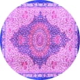thumbnail image 1 of Ahgly Company Indoor Round Persian Purple Traditional Area Rugs, 4' Round, 1 of 4
