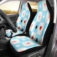 thumbnail image 2 of ZHANZZK Set of 2 Car Seat Covers Alice Suits Blue Red White Chess Board Diamond Wonderland Universal Auto Front Seats Protector Fits for Car,SUV Sedan,Truck, 2 of 5