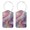Multi2, variant on RATGON 2 Pack Luggage tag PU Leather with Stainless Steel Loop Pink Purple Ink Fusion Travel Trip