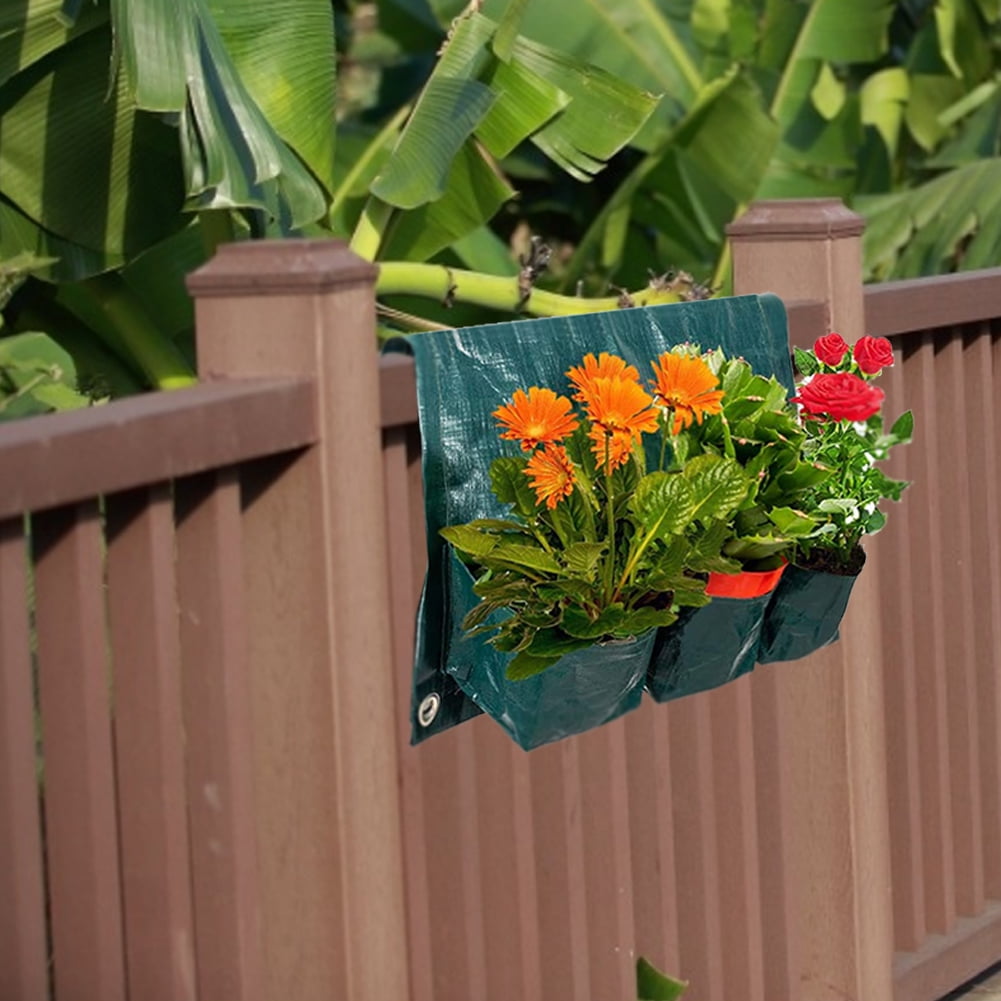 Vertical Fence Bag Planter Indoor Outdoor Large Grow Bags for Balcony